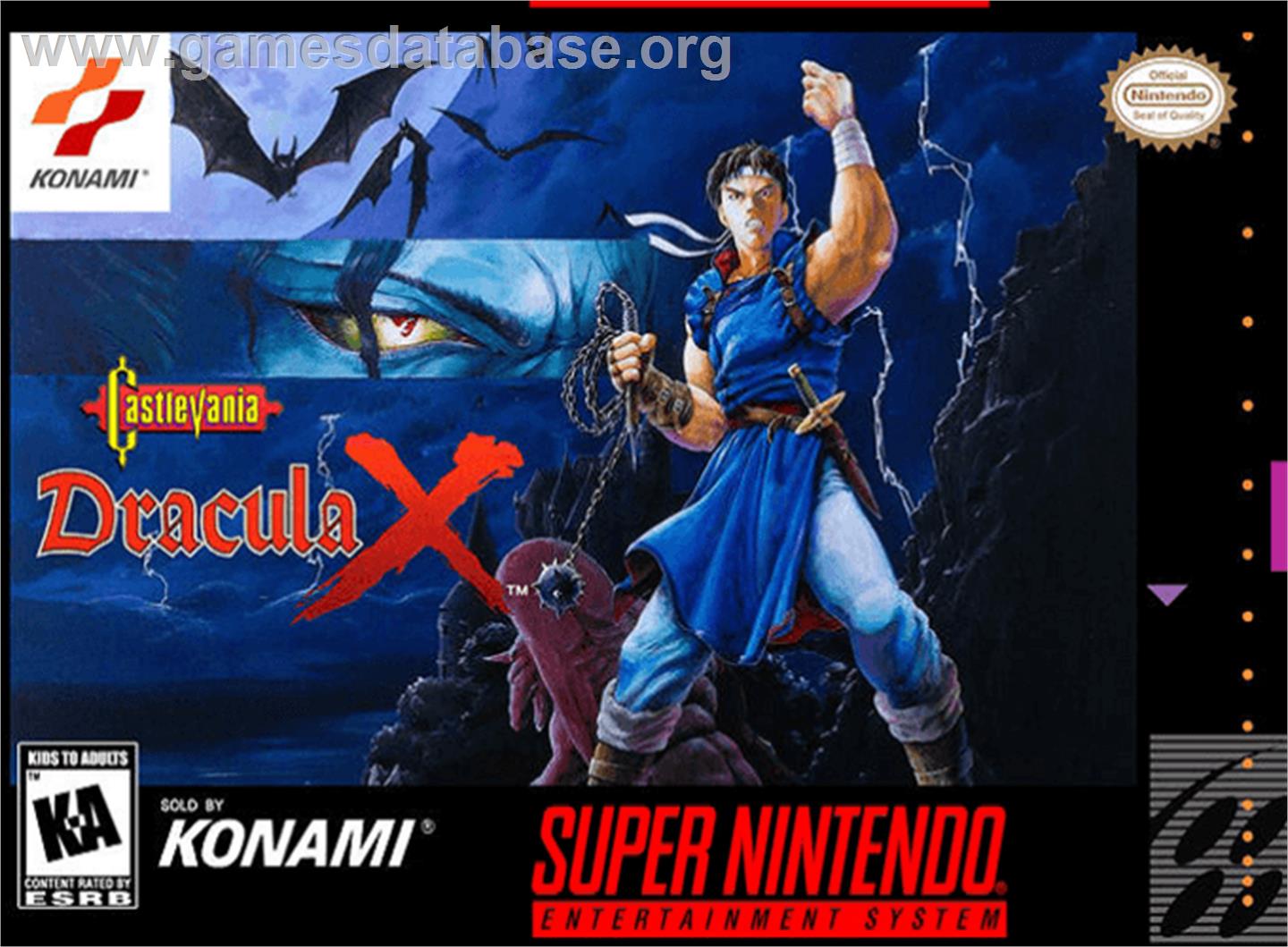 Castlevania: Dracula X - Nintendo SNES - Artwork - Box