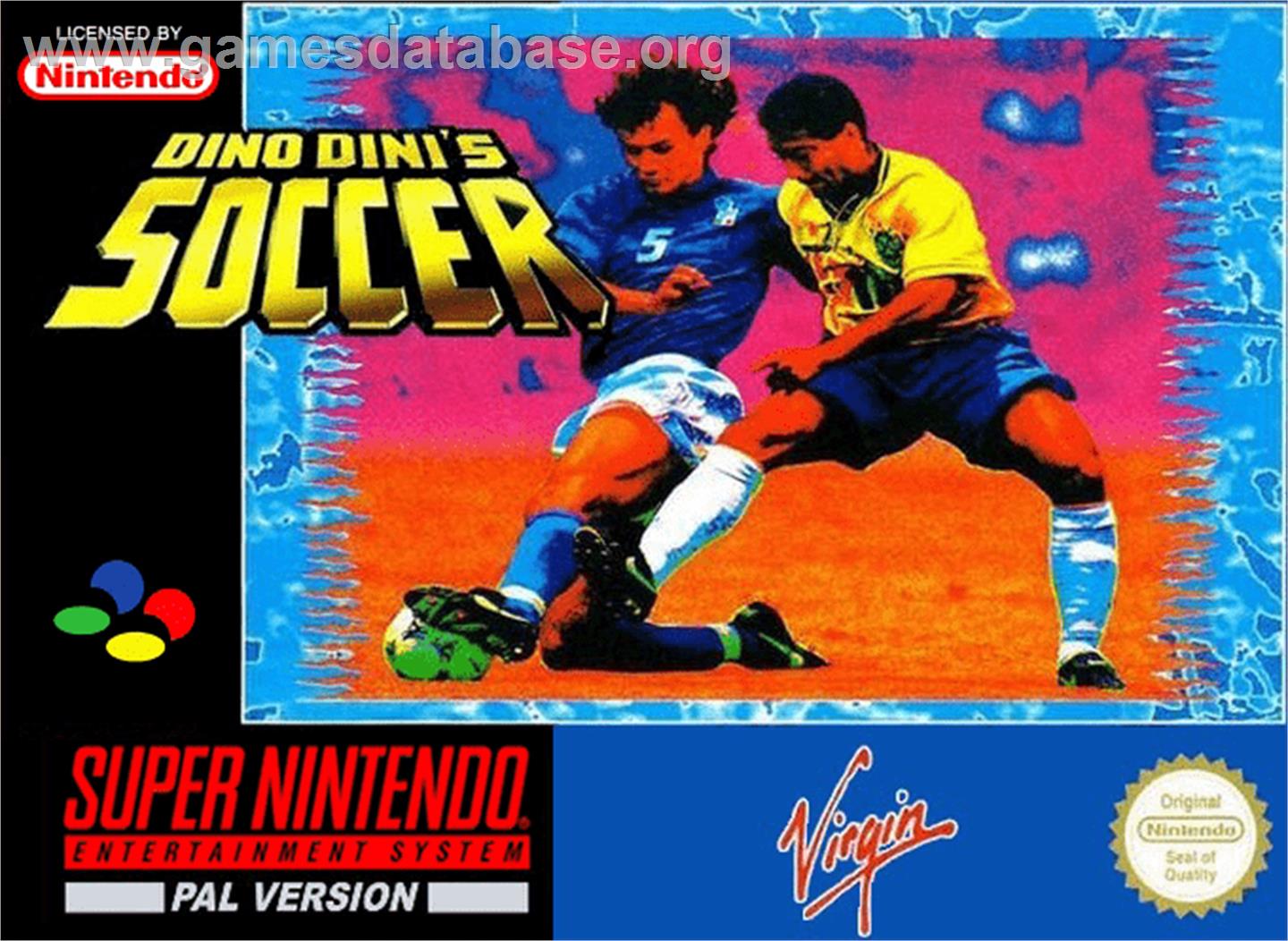 Dino Dini's Soccer - Nintendo SNES - Artwork - Box