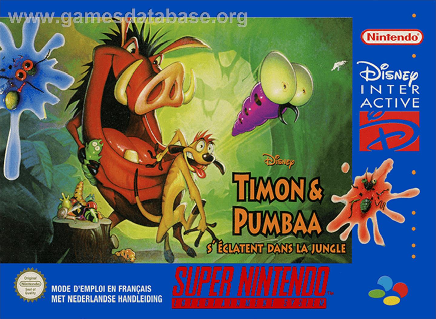 Disney's Timon & Pumbaa's Jungle Games - Nintendo SNES - Artwork - Box