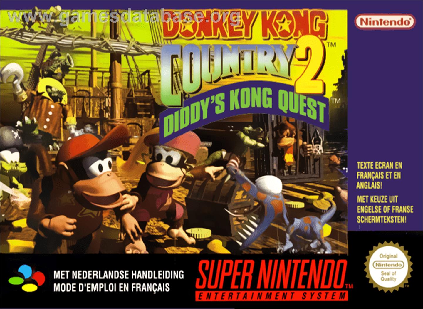 Donkey Kong Country 2: Diddy's Kong Quest - Nintendo SNES - Artwork - Box
