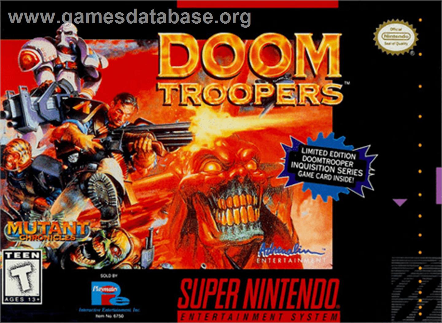 Doom Troopers: Mutant Chronicles - Nintendo SNES - Artwork - Box