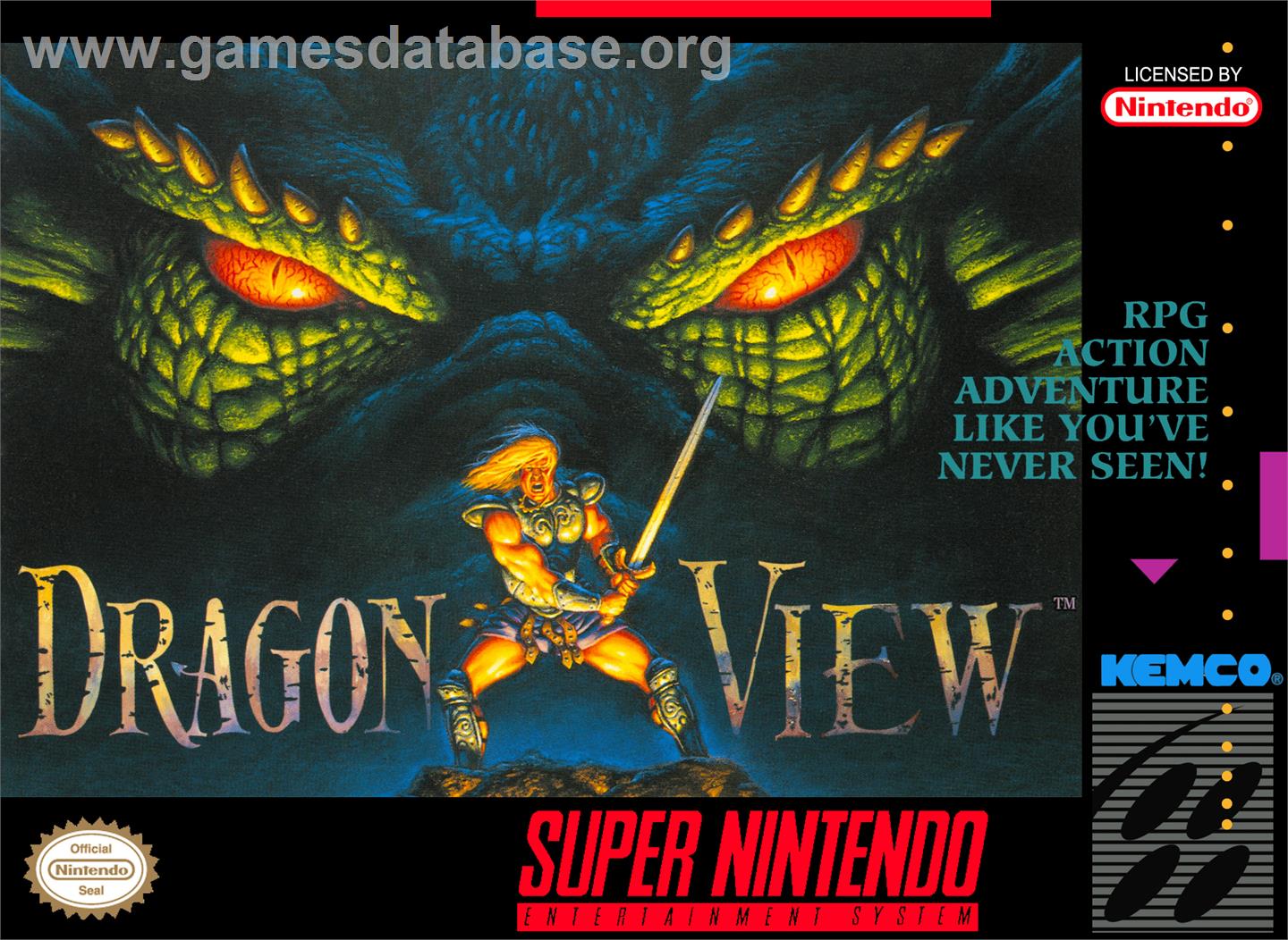 Dragon View - Nintendo SNES - Artwork - Box