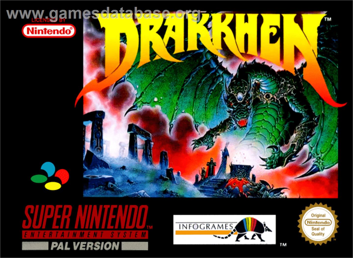 Drakkhen - Nintendo SNES - Artwork - Box