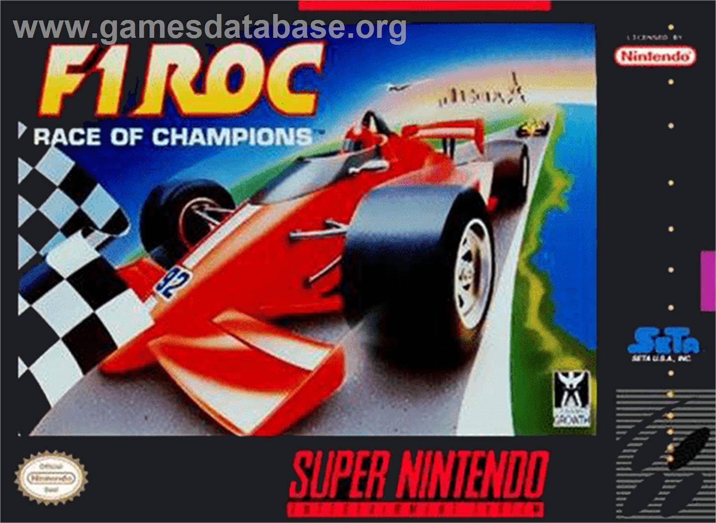 F1ROC: Race of Champions - Nintendo SNES - Artwork - Box