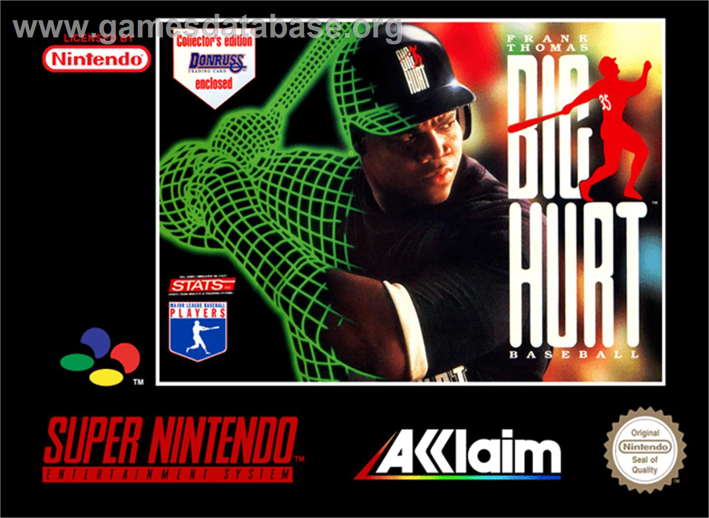 Frank Thomas: Big Hurt Baseball - Nintendo SNES - Artwork - Box