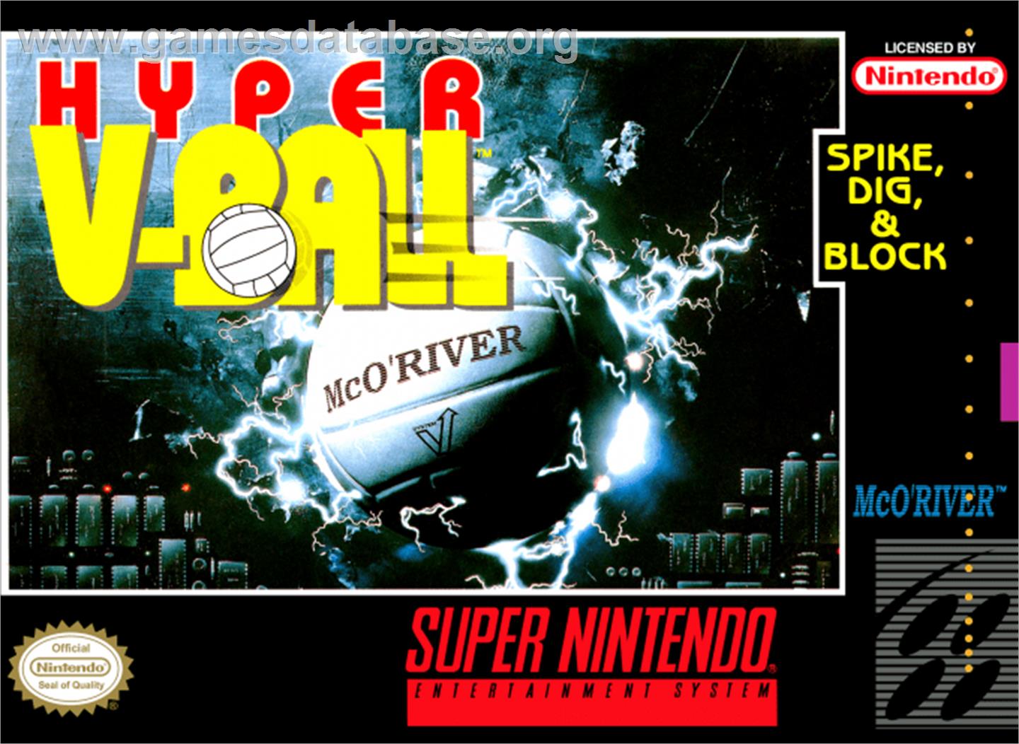 Hyper V-Ball - Nintendo SNES - Artwork - Box