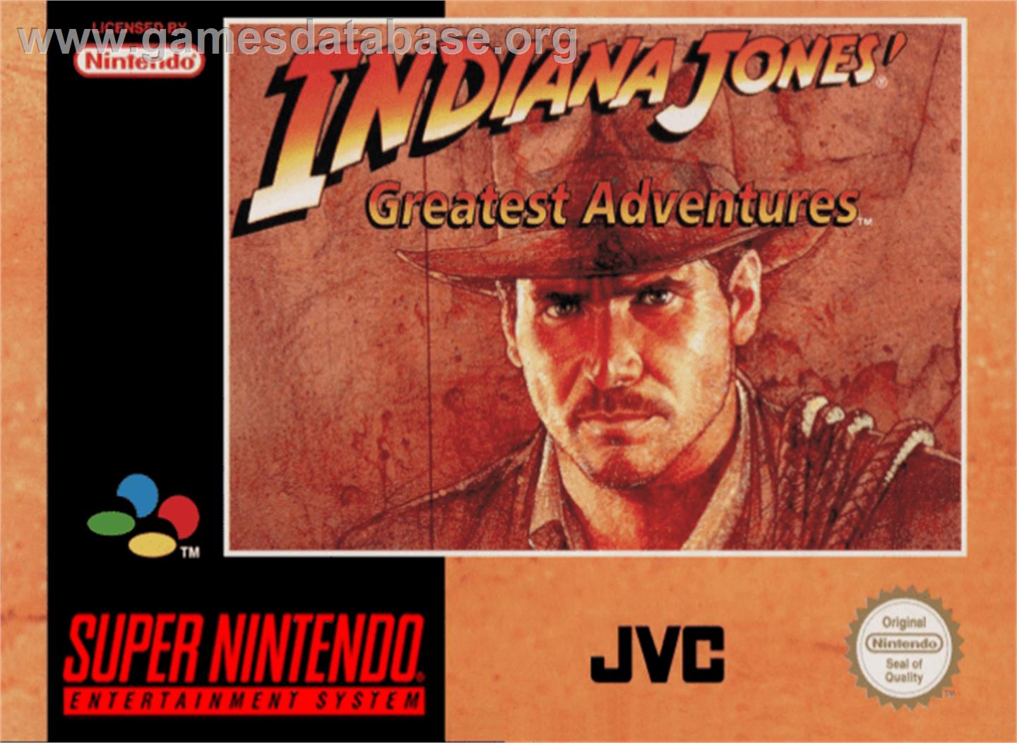 Indiana Jones' Greatest Adventures - Nintendo SNES - Artwork - Box