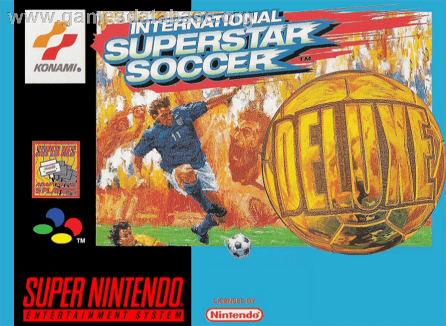 International Superstar Soccer Deluxe - Nintendo SNES - Artwork - Box