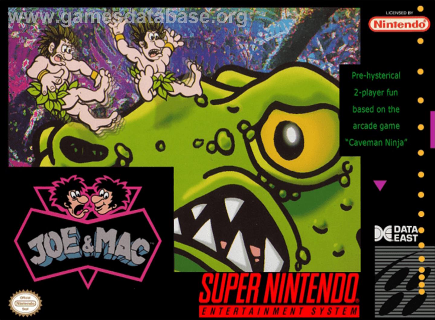 Joe & Mac: Caveman Ninja - Nintendo SNES - Artwork - Box