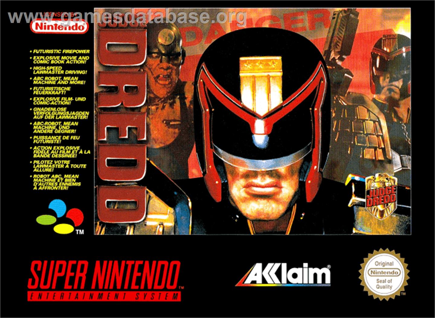 Judge Dredd - Nintendo SNES - Artwork - Box