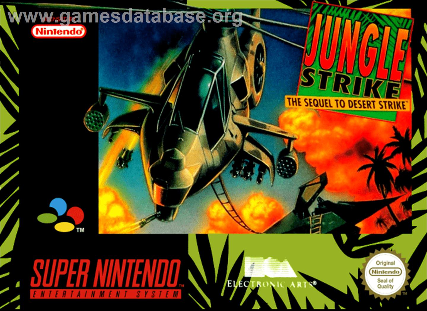 Jungle Strike - Nintendo SNES - Artwork - Box