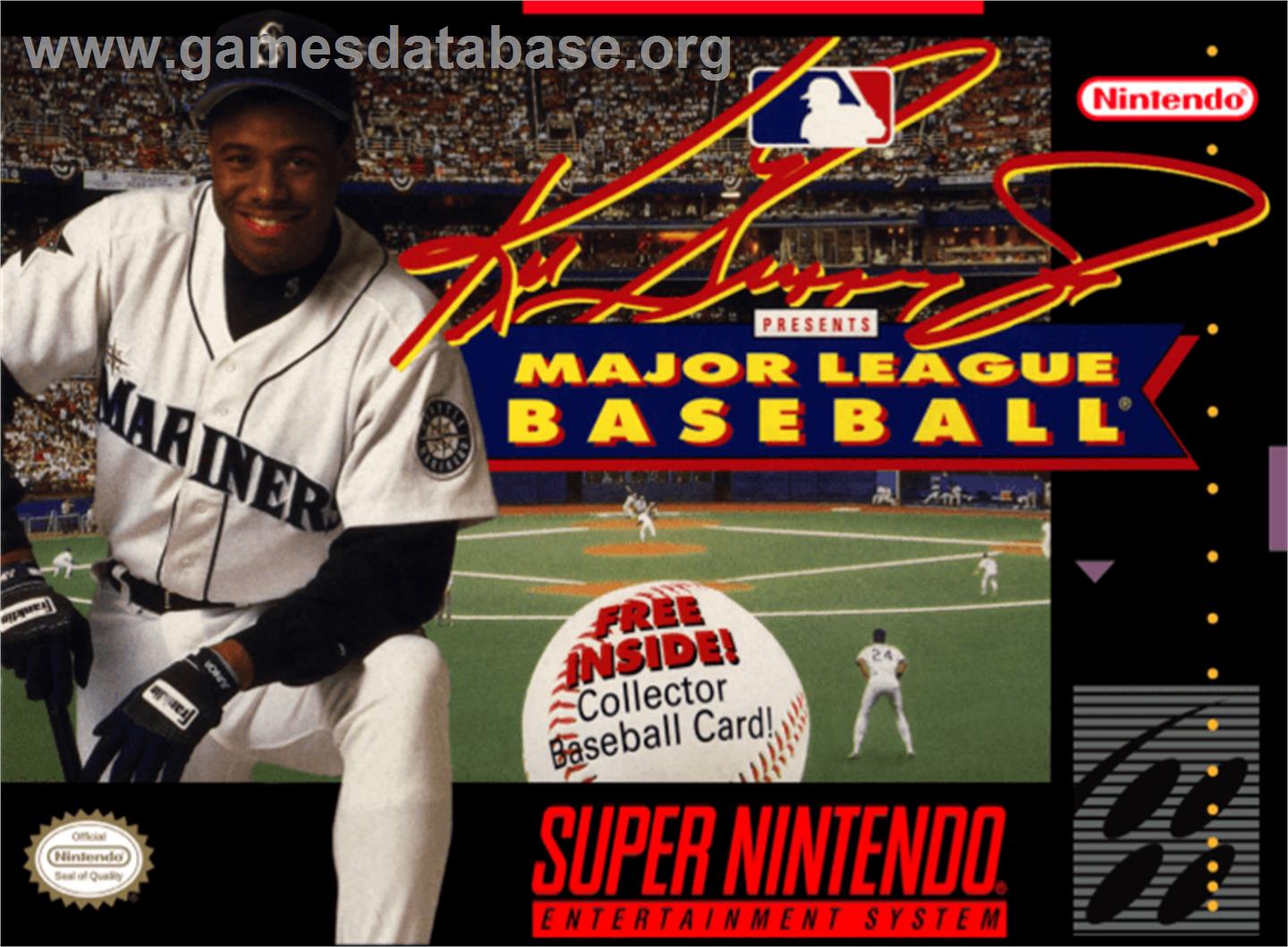 Ken Griffey Jr Presents Major League Baseball - Nintendo SNES - Artwork - Box
