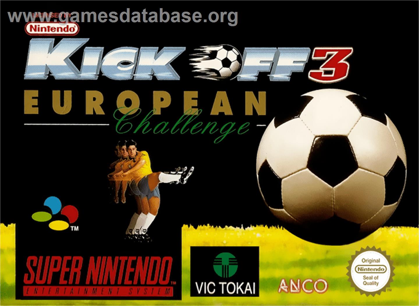 Kick Off 3: European Challenge - Nintendo SNES - Artwork - Box