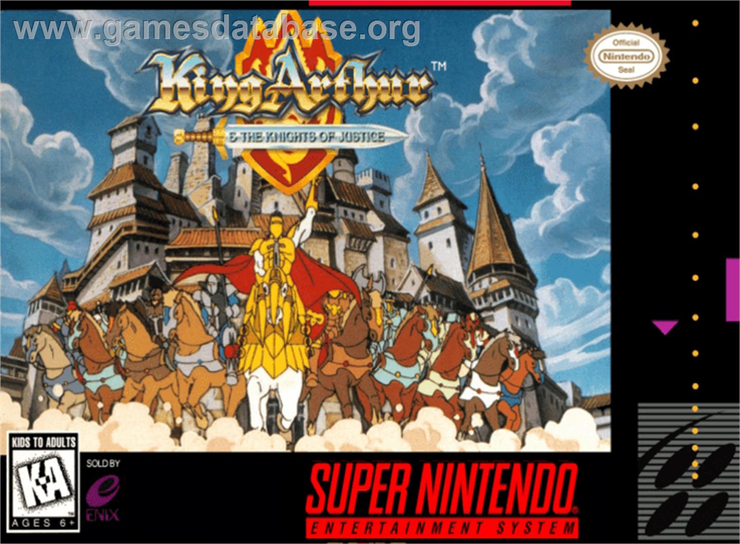 King Arthur & the Knights of Justice - Nintendo SNES - Artwork - Box