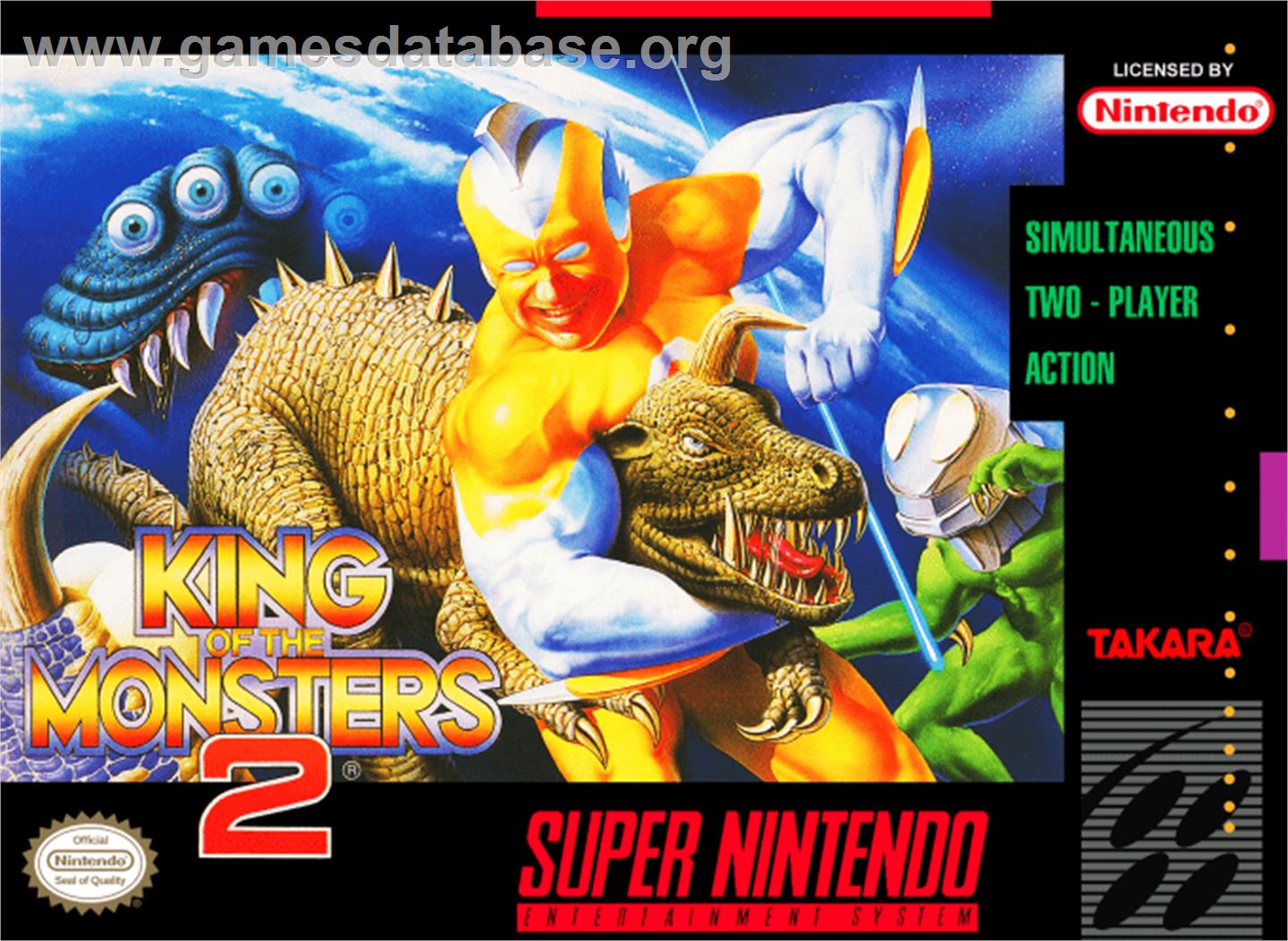 King of the Monsters 2: The Next Thing - Nintendo SNES - Artwork - Box