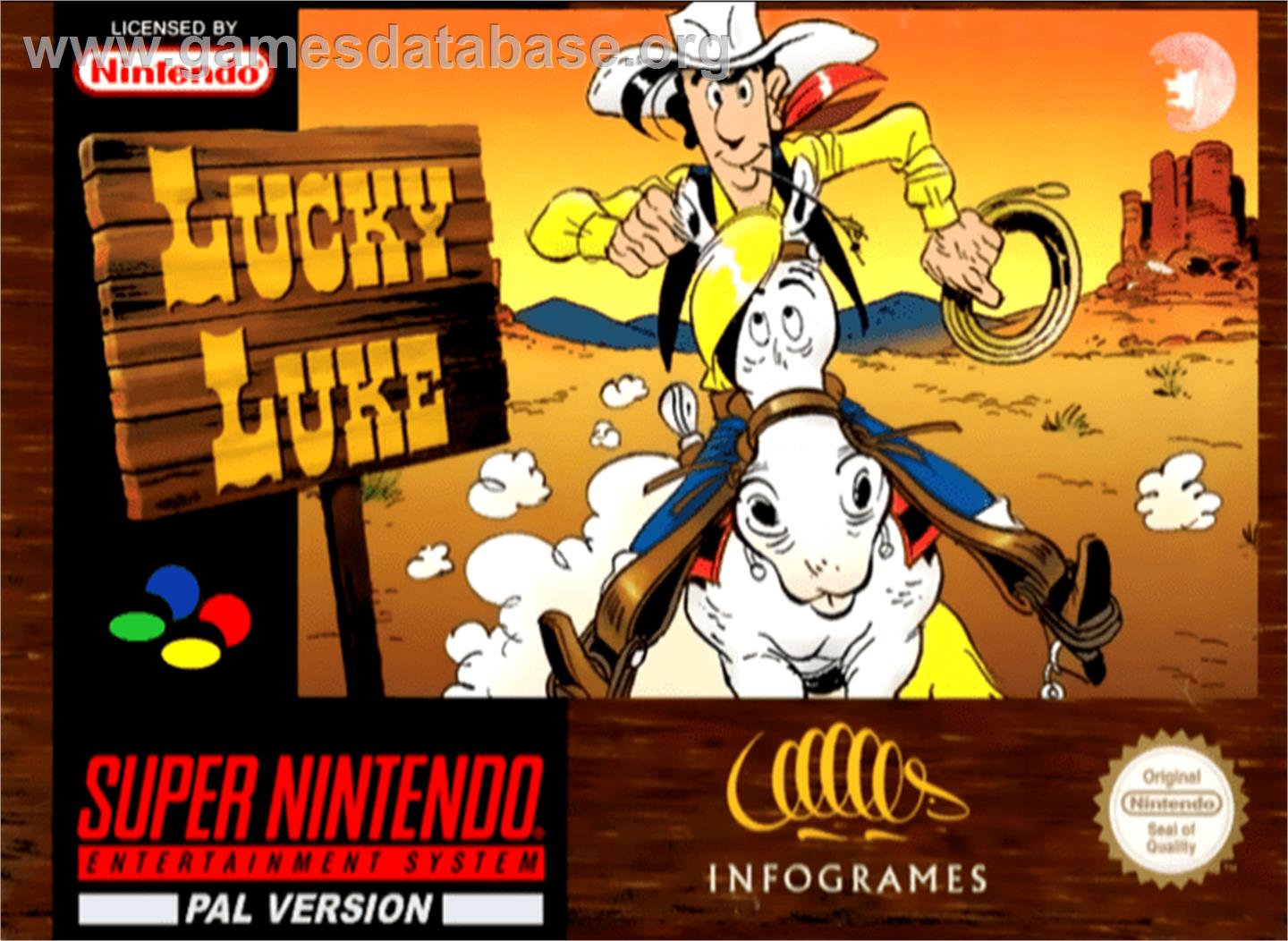 Lucky Luke - Nintendo SNES - Artwork - Box
