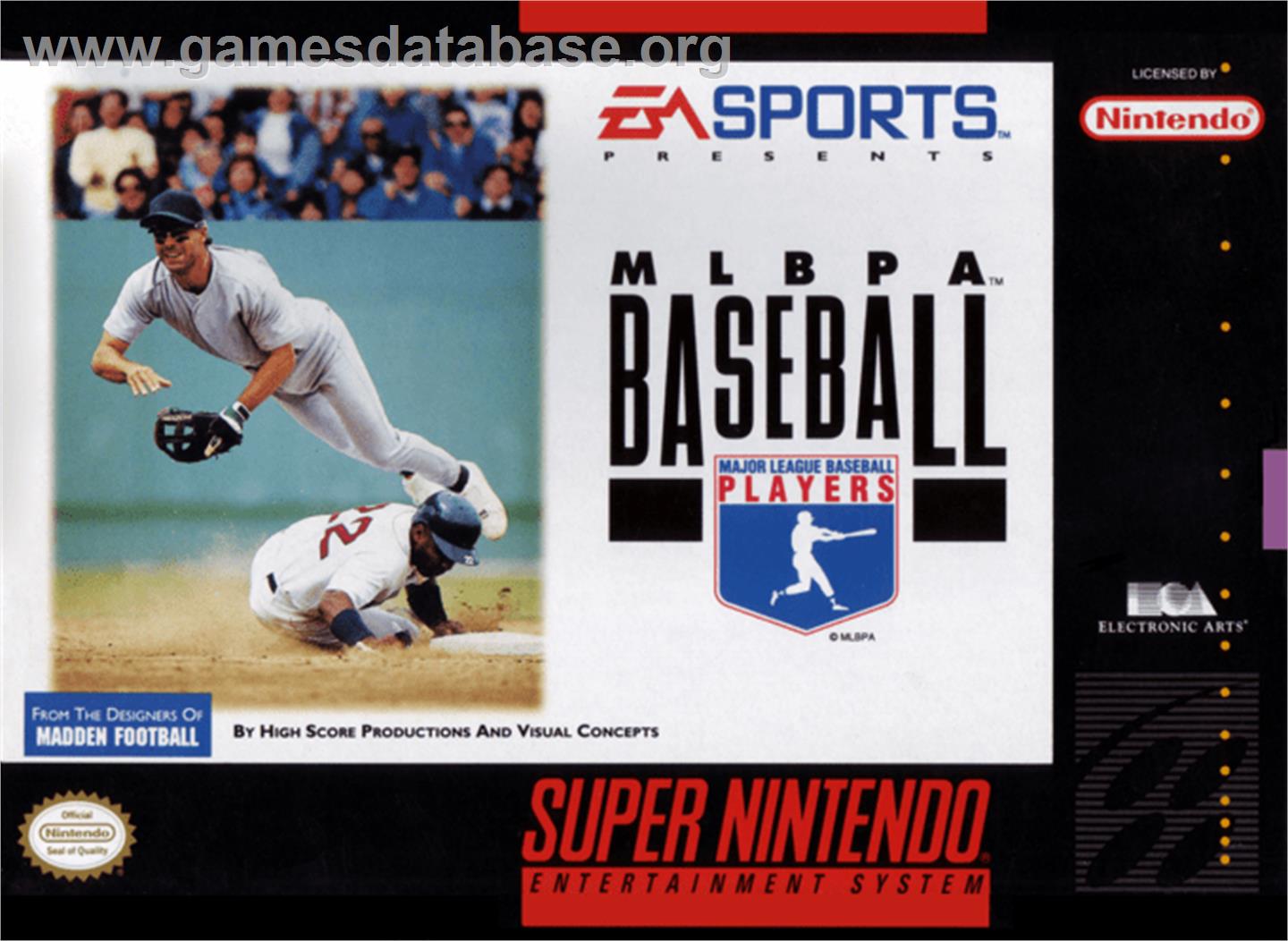MLBPA Baseball - Nintendo SNES - Artwork - Box