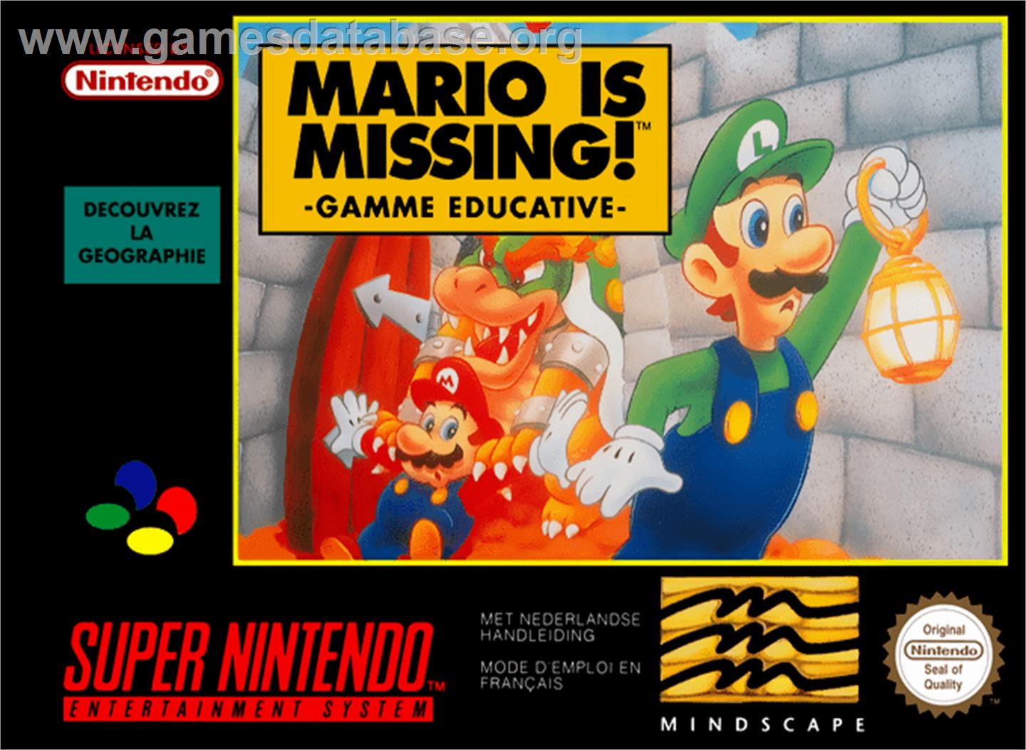 Mario is Missing! - Nintendo SNES - Artwork - Box