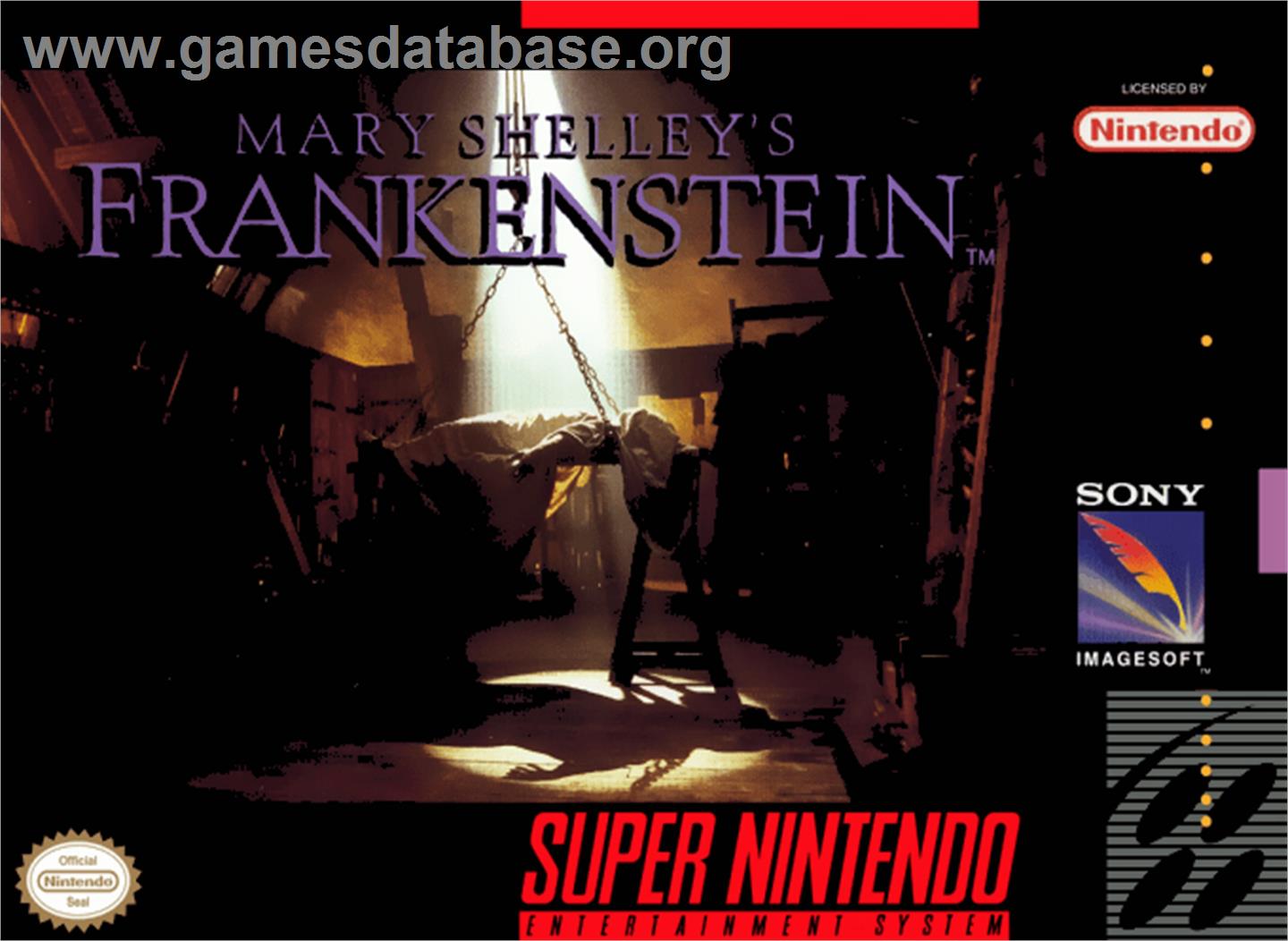 Mary Shelley's Frankenstein - Nintendo SNES - Artwork - Box