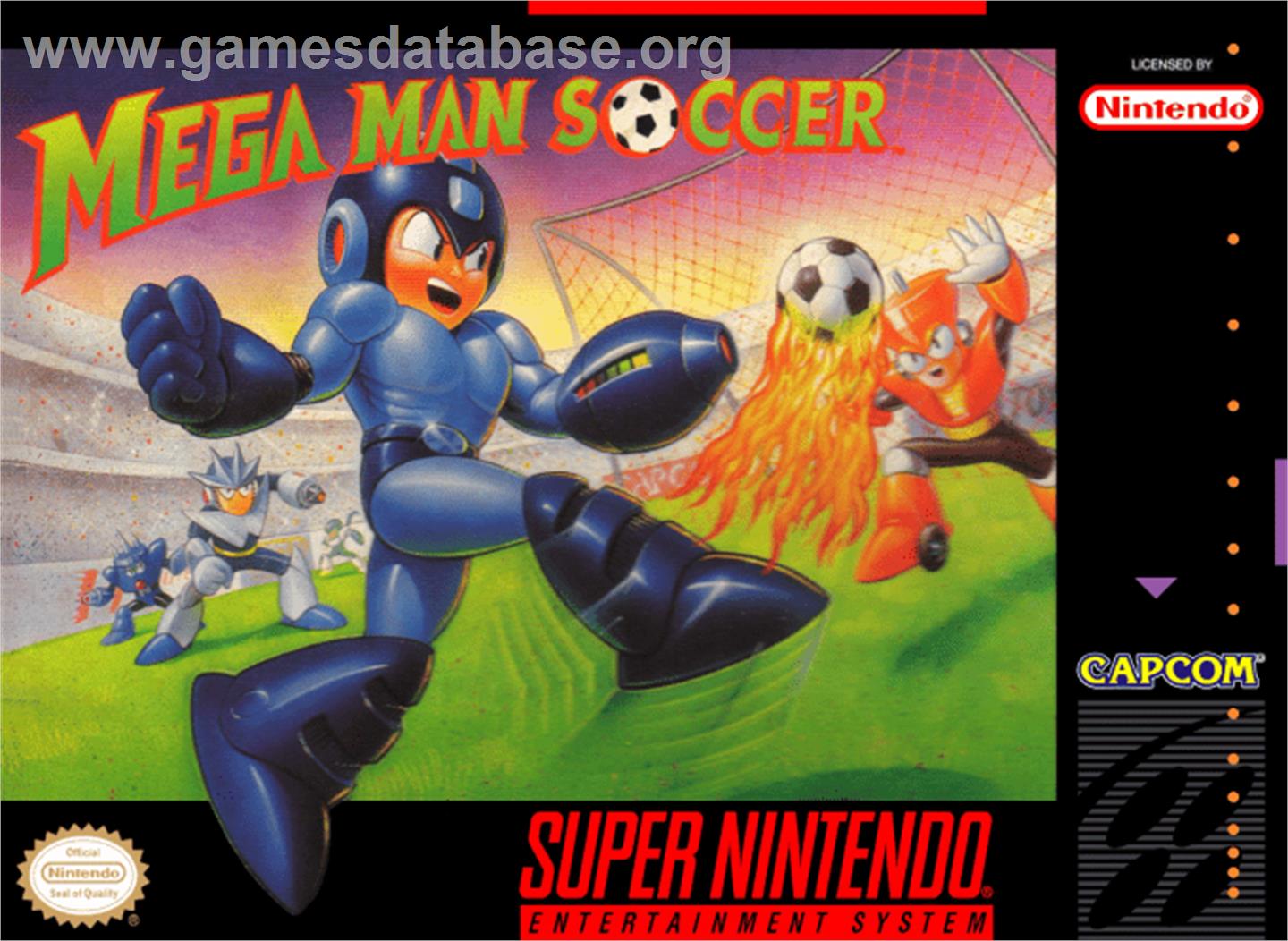 Mega Man Soccer - Nintendo SNES - Artwork - Box