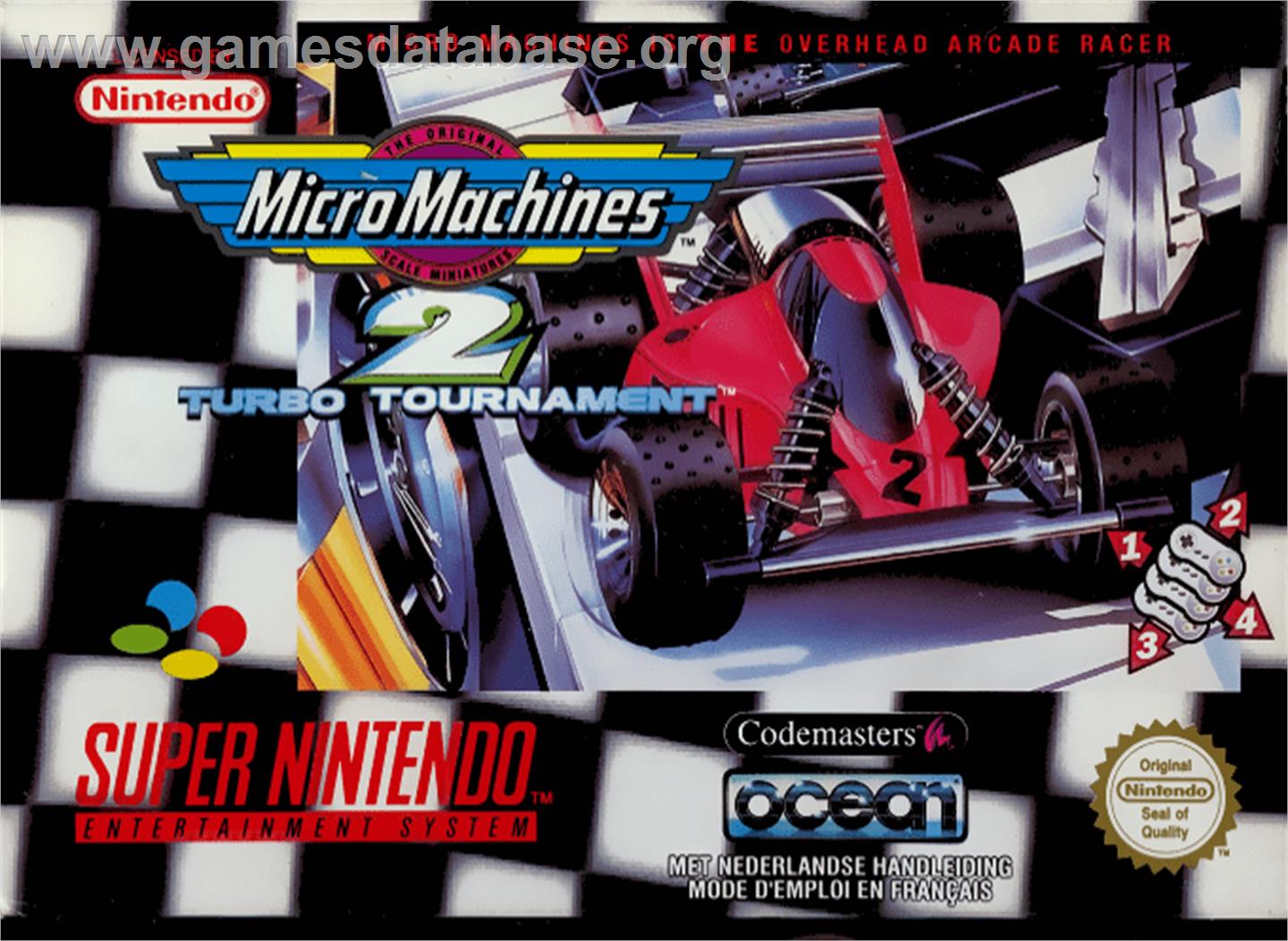 Micro Machines 2: Turbo Tournament - Nintendo SNES - Artwork - Box
