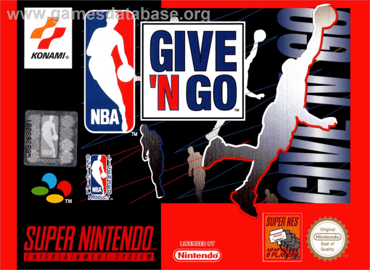 NBA Give 'n Go - Nintendo SNES - Artwork - Box