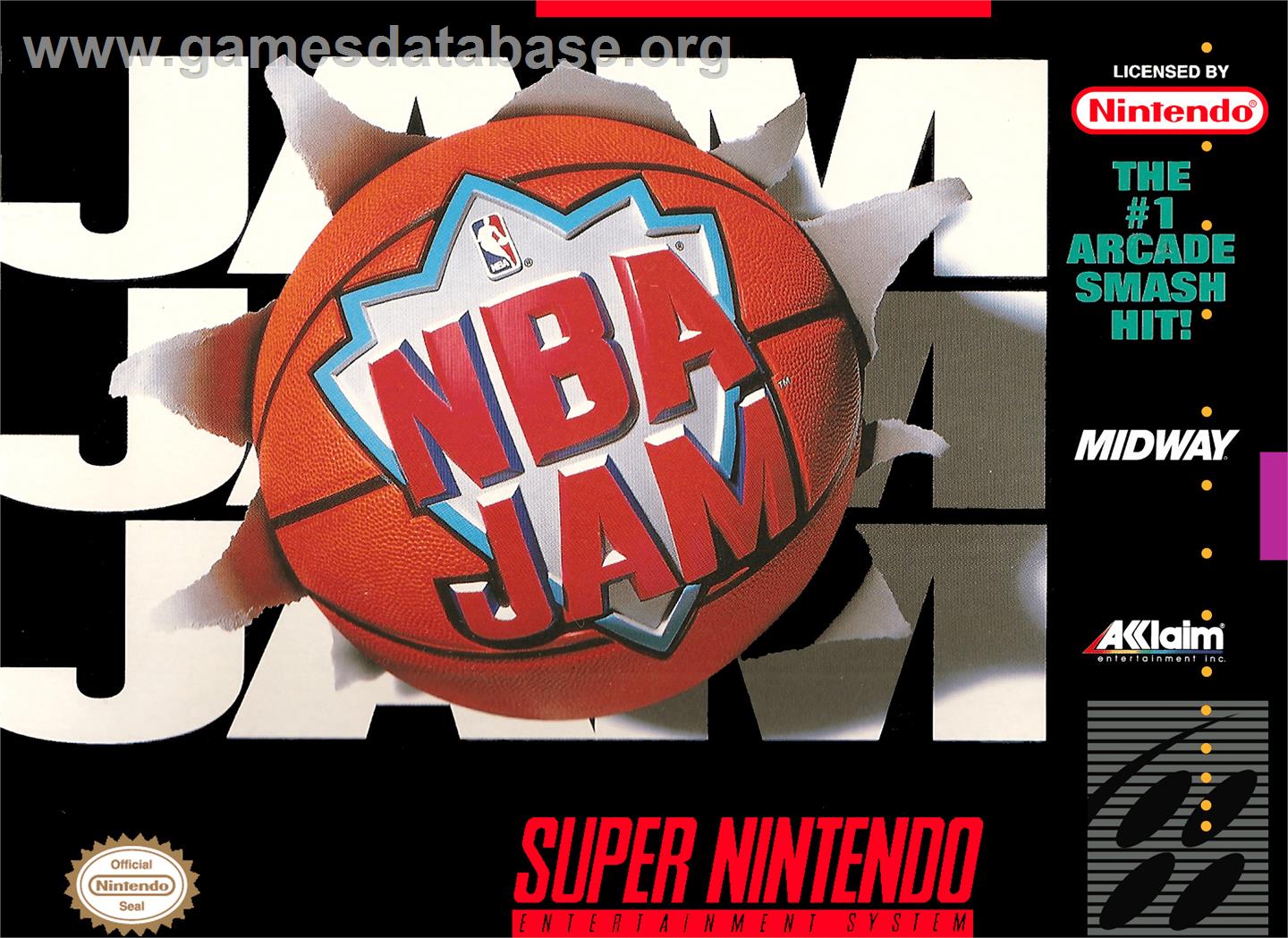 NBA Jam - Nintendo SNES - Artwork - Box