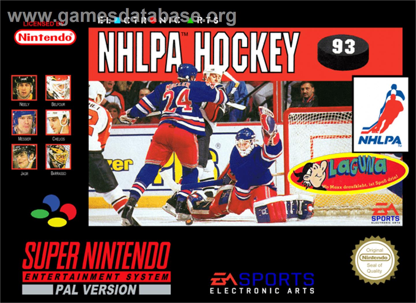 NHLPA Hockey '93 - Nintendo SNES - Artwork - Box
