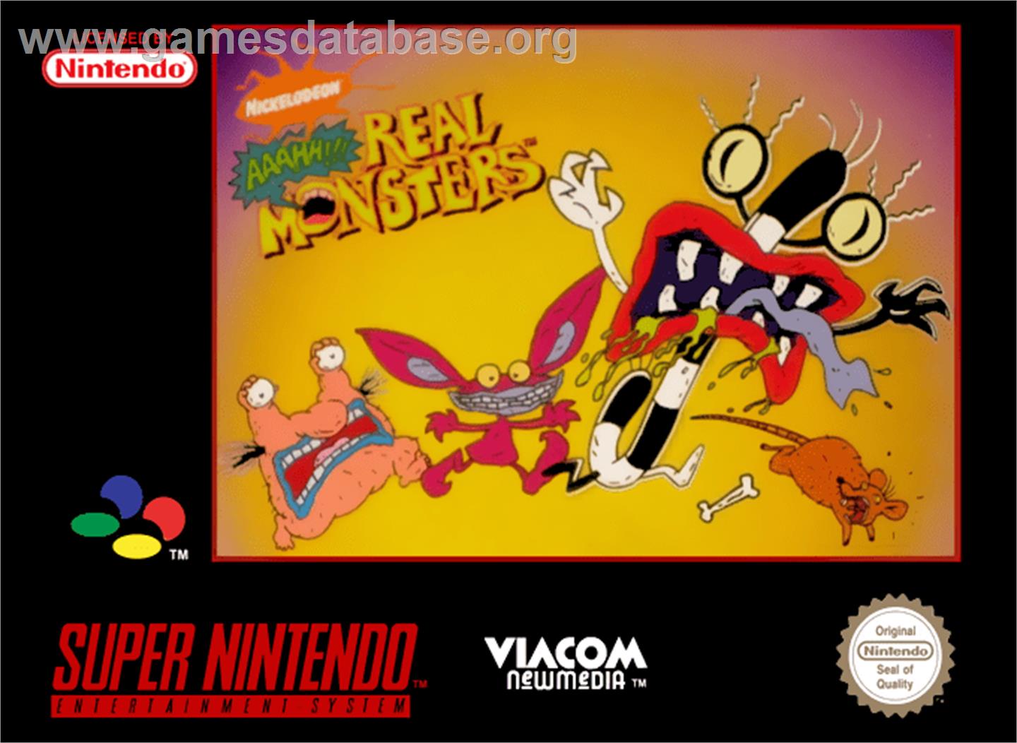 Nickelodeon: Aaahh!!! Real Monsters - Nintendo SNES - Artwork - Box