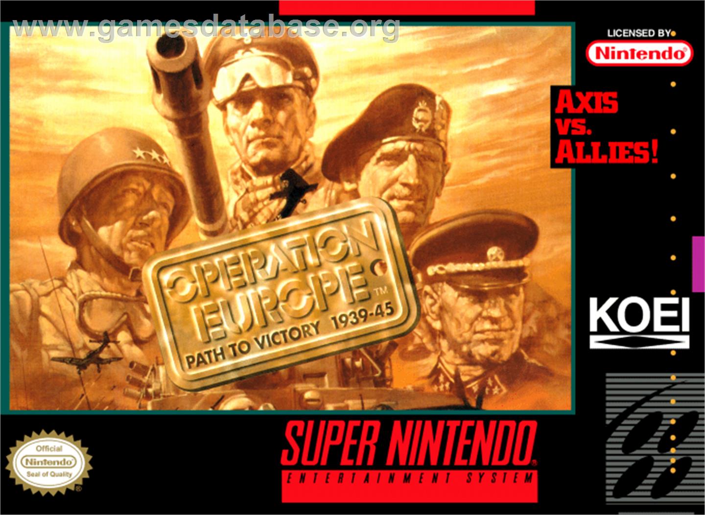 Operation Europe: Path to Victory 1939-45 - Nintendo SNES - Artwork - Box
