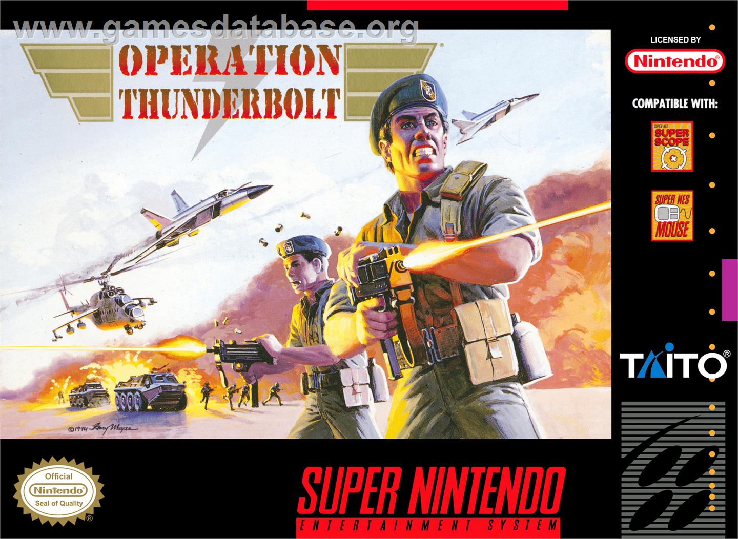 Operation Thunderbolt - Nintendo SNES - Artwork - Box