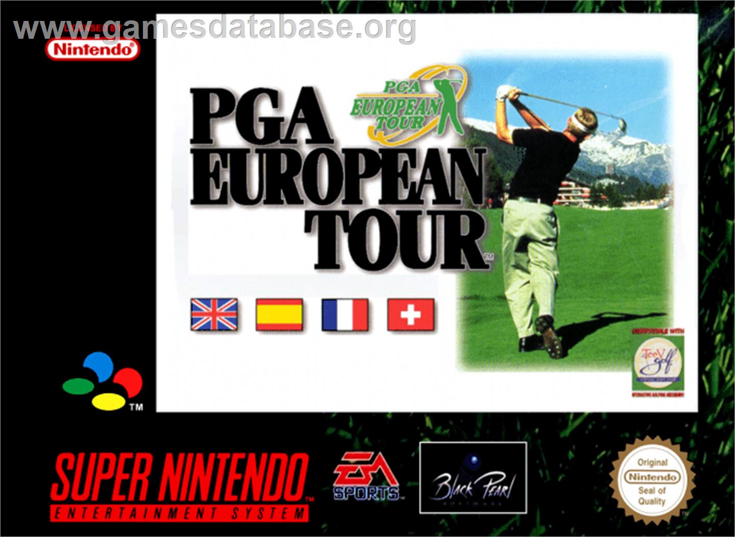 PGA European Tour - Nintendo SNES - Artwork - Box