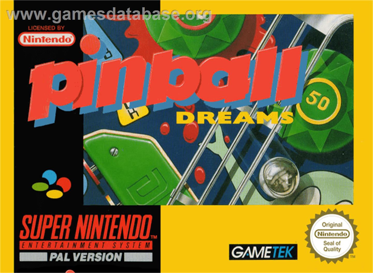 Pinball Dreams - Nintendo SNES - Artwork - Box