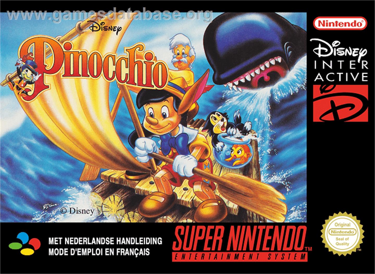 Pinocchio - Nintendo SNES - Artwork - Box