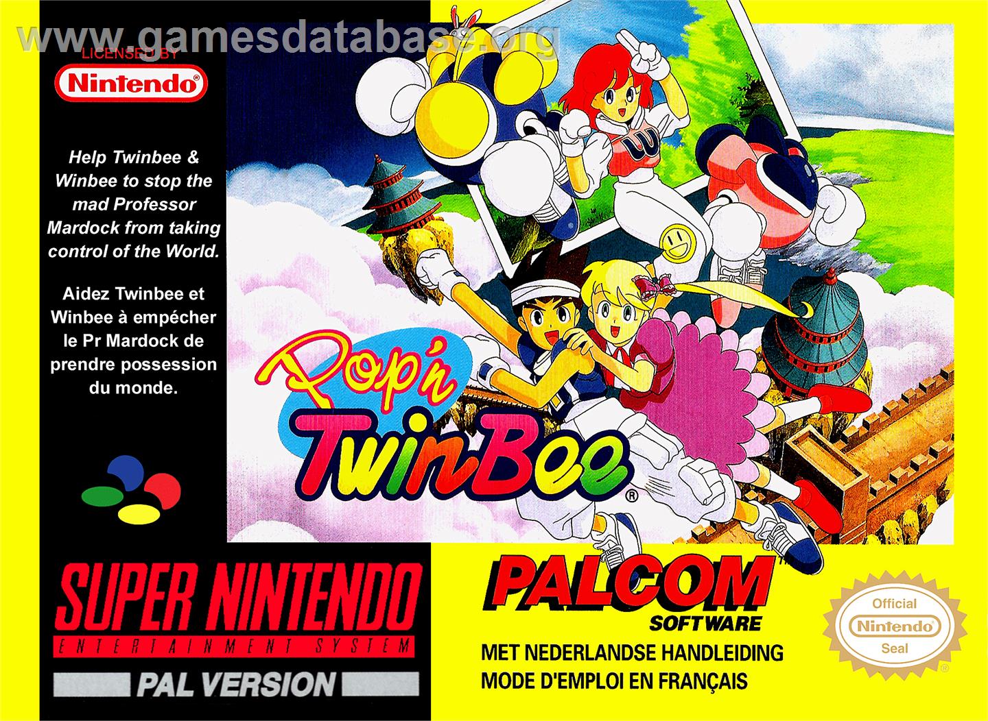 Pop'n Twinbee - Nintendo SNES - Artwork - Box