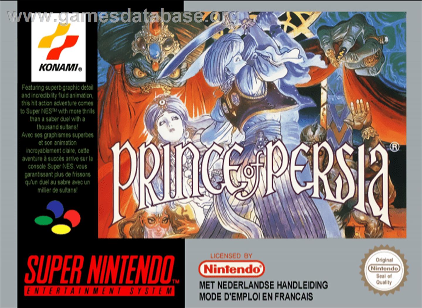 Prince of Persia - Nintendo SNES - Artwork - Box