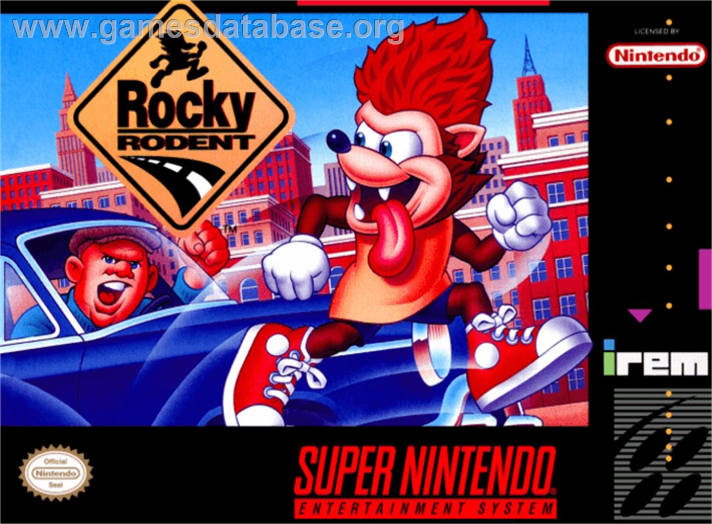 Rocky Rodent - Nintendo SNES - Artwork - Box