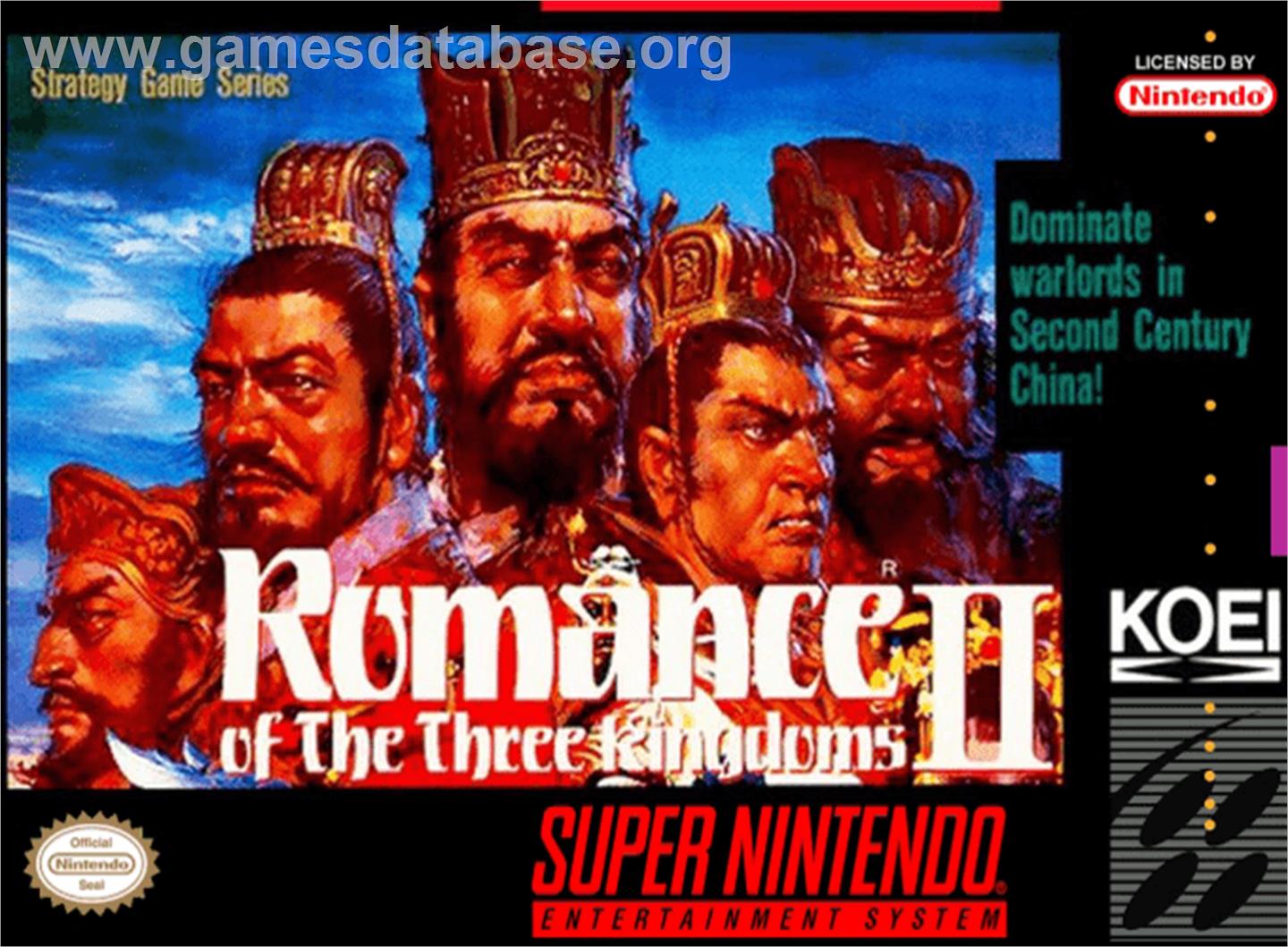 Romance of the Three Kingdoms II - Nintendo SNES - Artwork - Box