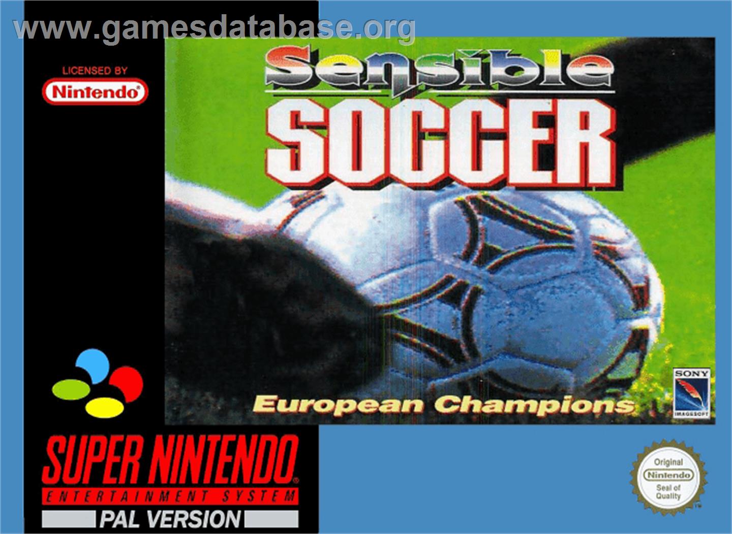 Sensible Soccer: European Champions - Nintendo SNES - Artwork - Box