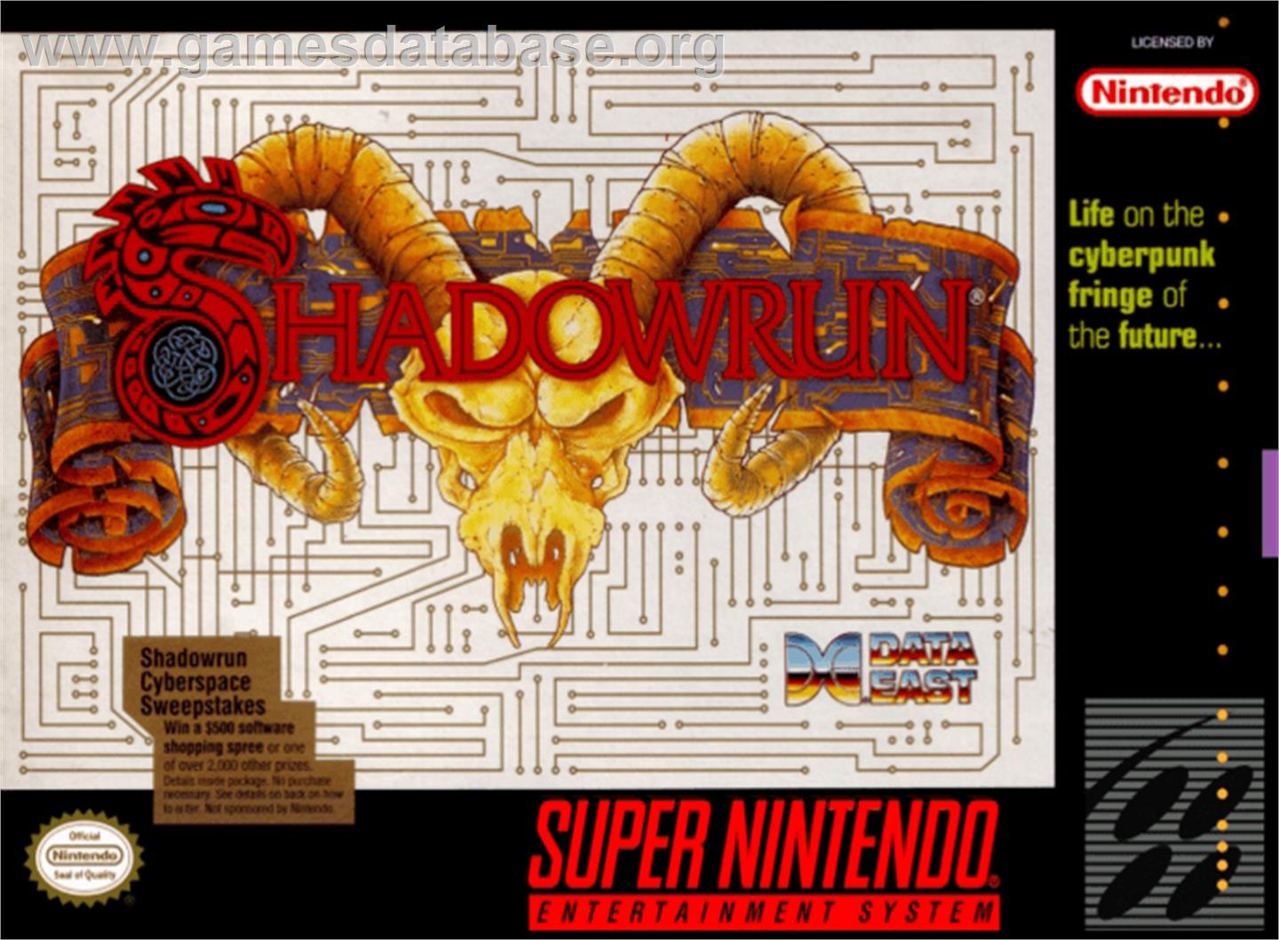Shadowrun - Nintendo SNES - Artwork - Box