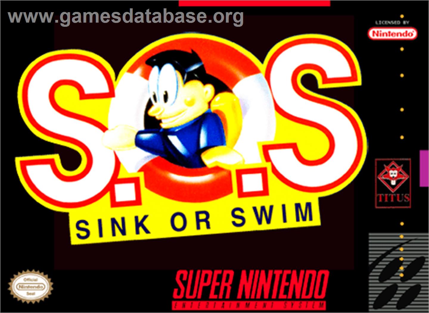 Sink or Swim - Nintendo SNES - Artwork - Box
