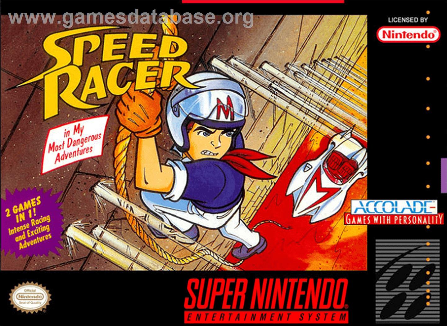 Speed Racer in My Most Dangerous Adventures - Nintendo SNES - Artwork - Box
