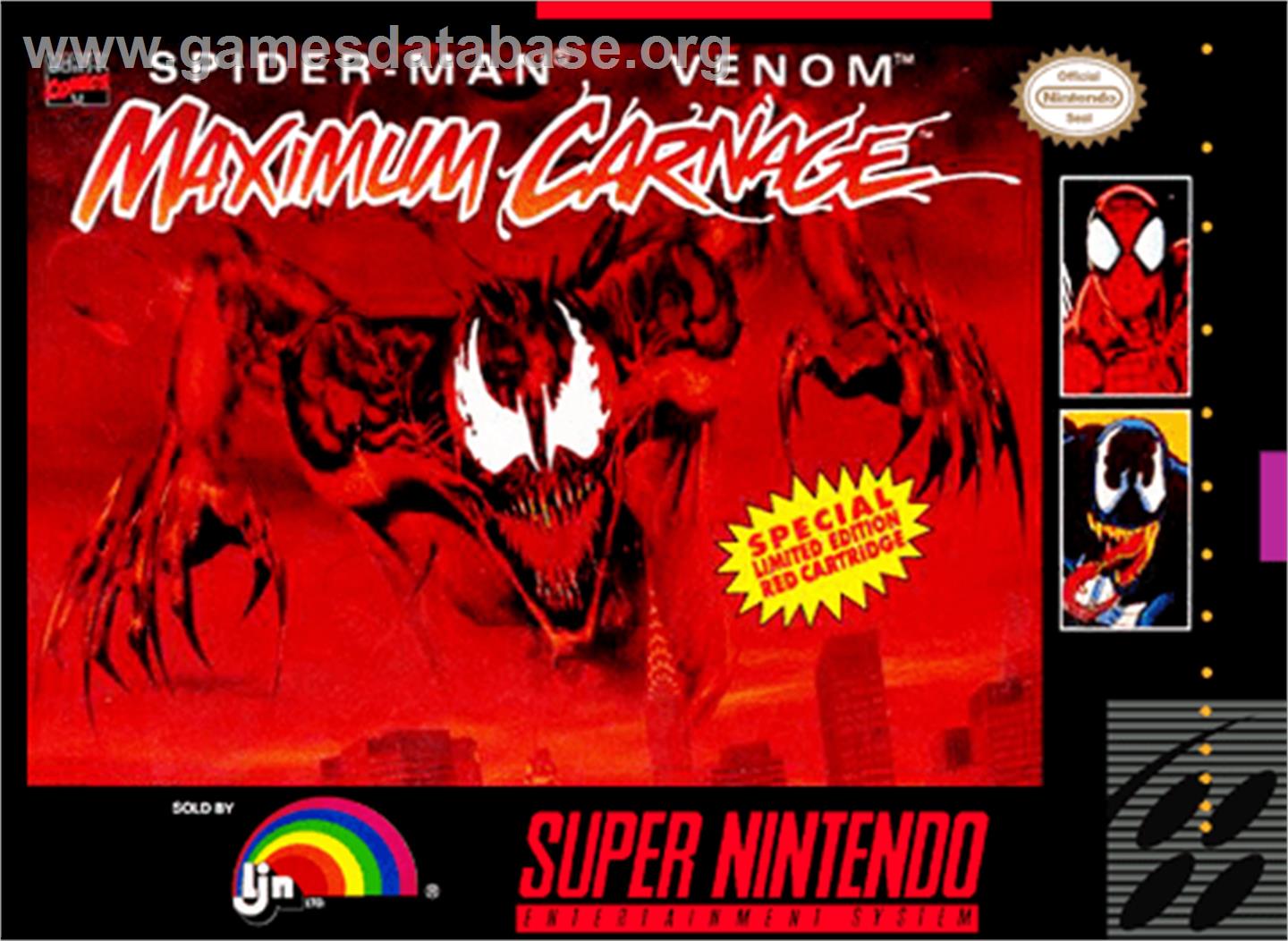 Spider-Man & Venom: Maximum Carnage - Nintendo SNES - Artwork - Box