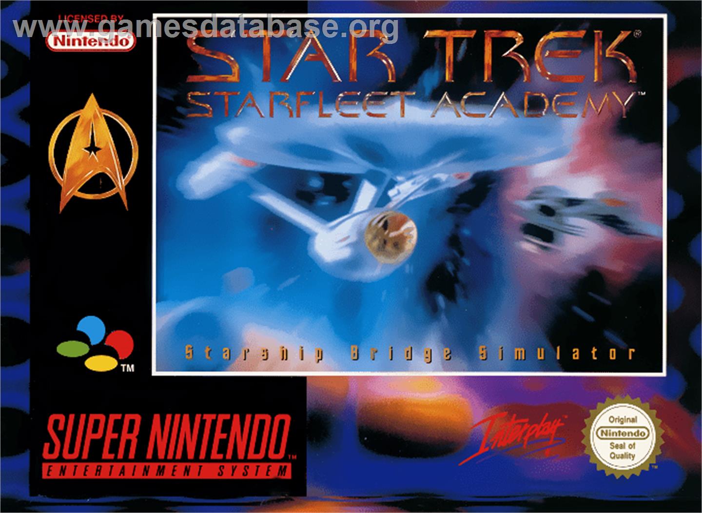 Star Trek: Starfleet Academy - Starship Bridge Simulator - Nintendo SNES - Artwork - Box
