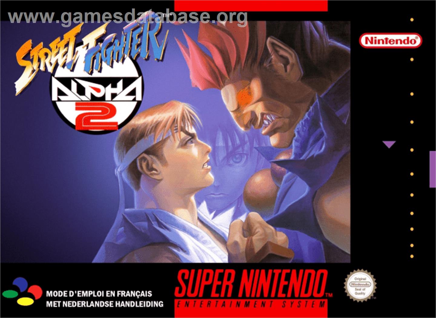 Street Fighter Alpha 2 - Nintendo SNES - Artwork - Box