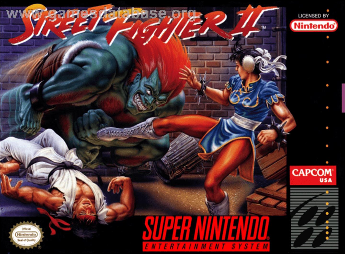 Street Fighter II: The World Warrior - Nintendo SNES - Artwork - Box