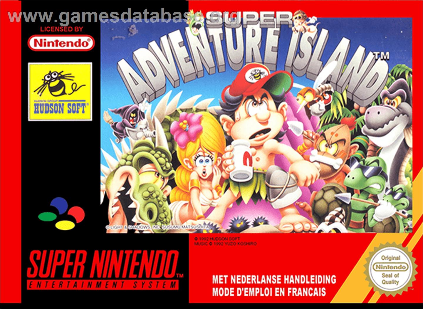 Super Adventure Island - Nintendo SNES - Artwork - Box