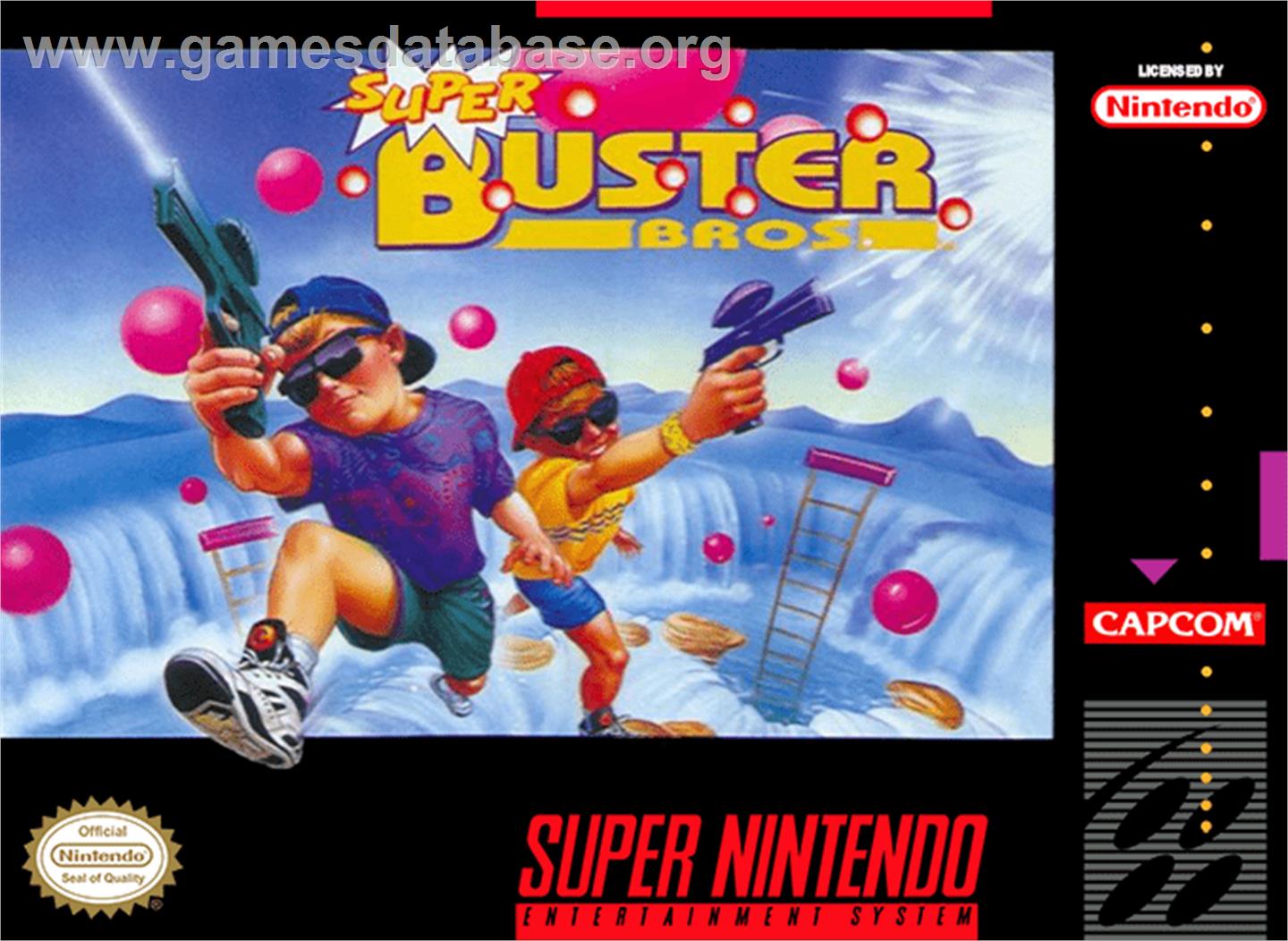 Super Buster Bros. - Nintendo SNES - Artwork - Box