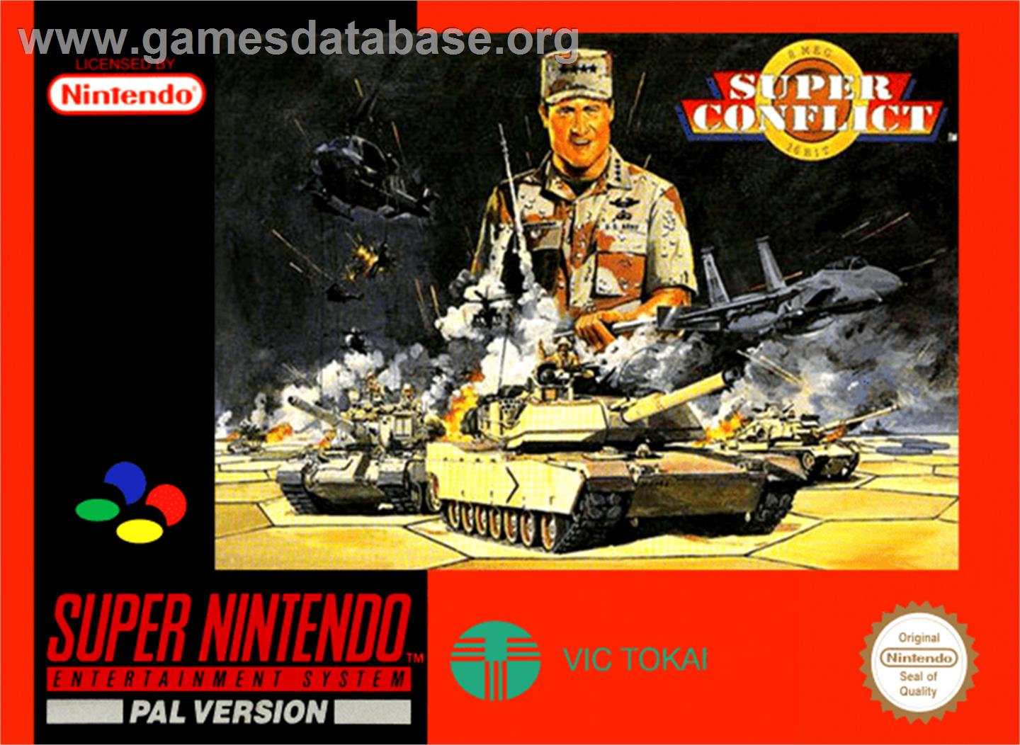 Super Conflict: The Mideast - Nintendo SNES - Artwork - Box