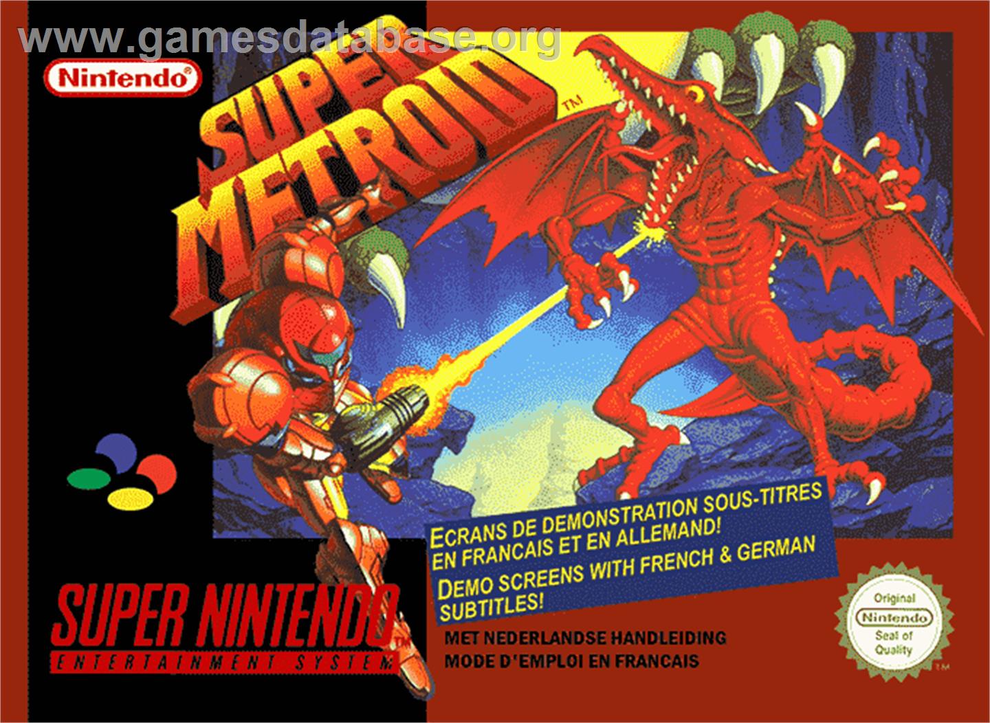 Super Metroid - Nintendo SNES - Artwork - Box